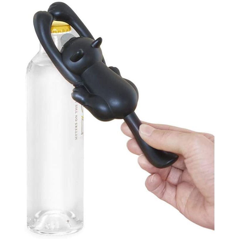 Acquista online Ouvre-bouteille noir Curius Cat en forme de chat débouche les bouteilles Balvi